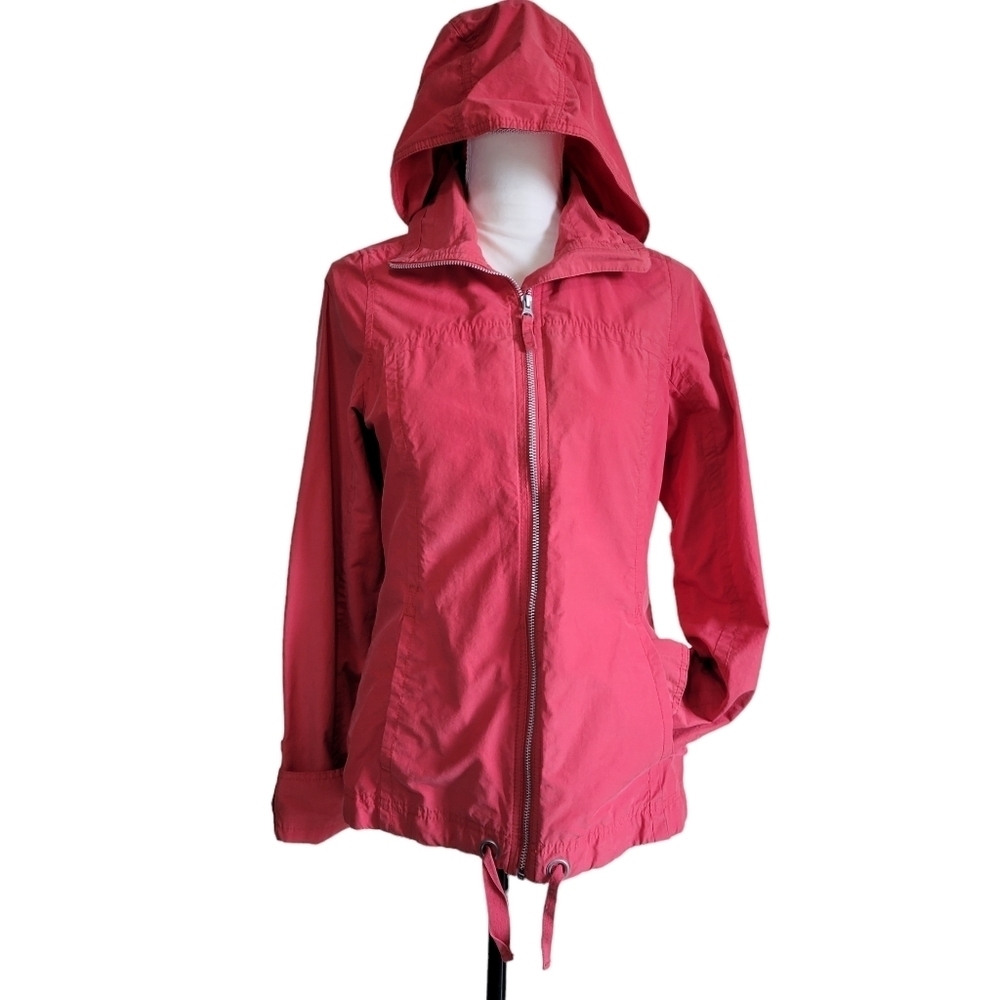 COLUMBIA Hooded Jacket Red Size Small